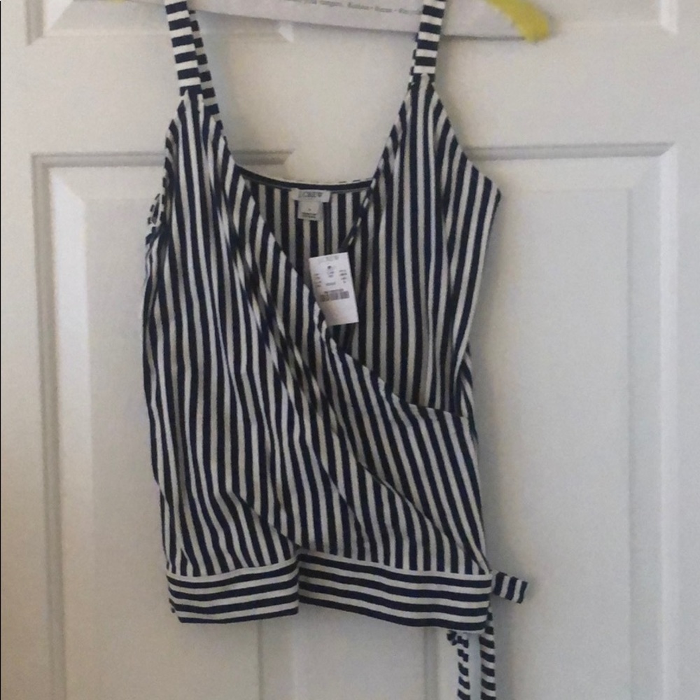 Jcrew factory tie waist cross front tank